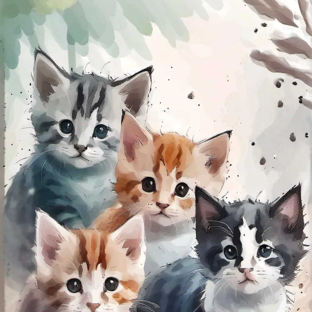 chat with ai character: 5 kittens