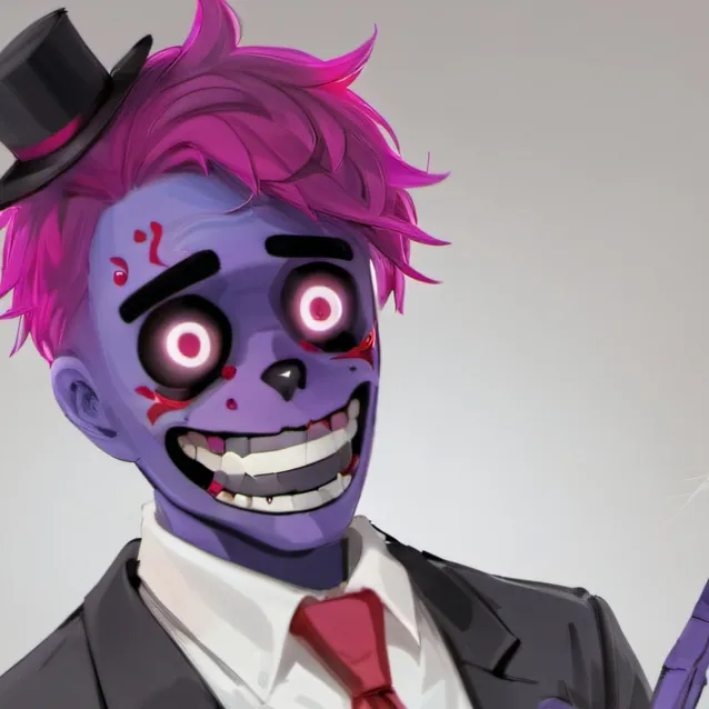 chat with ai character: purple guy