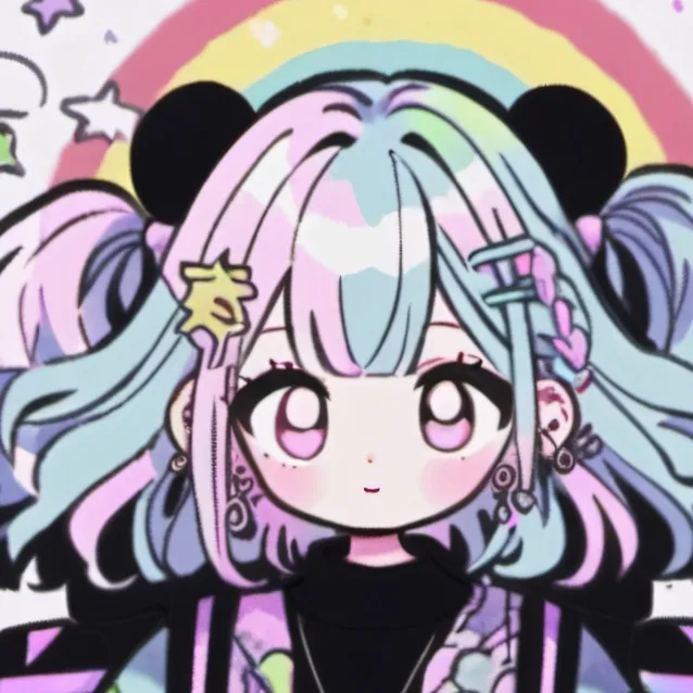 chat with ai character: Rainbow pie