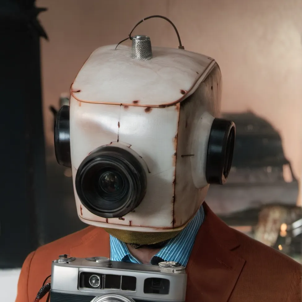 chat with ai character: Brown cameraman