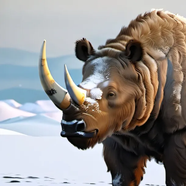 chat with ai character: Woolly rhino