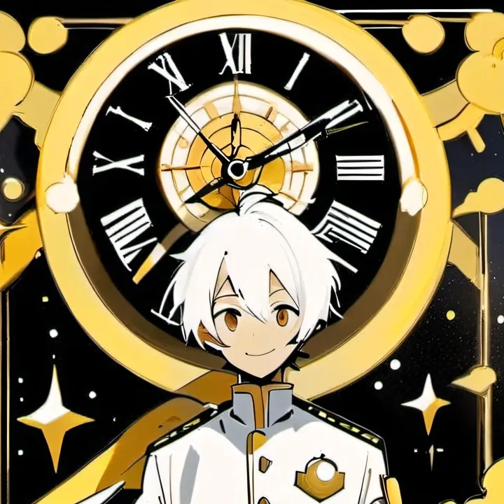 chat with ai character: large clock man