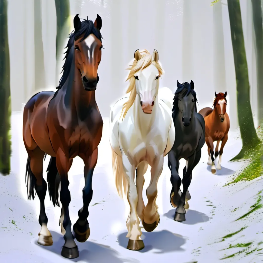 chat with ai character: Wild horse herd