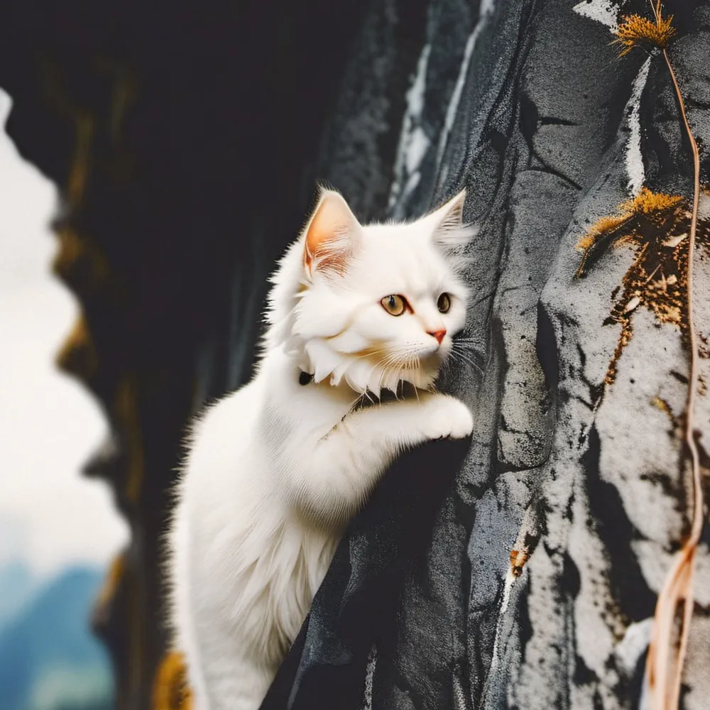 chat with ai character: Stuck cat