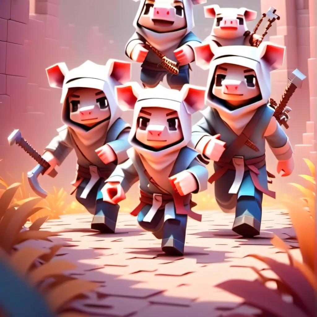 chat with ai character: Piglin Group