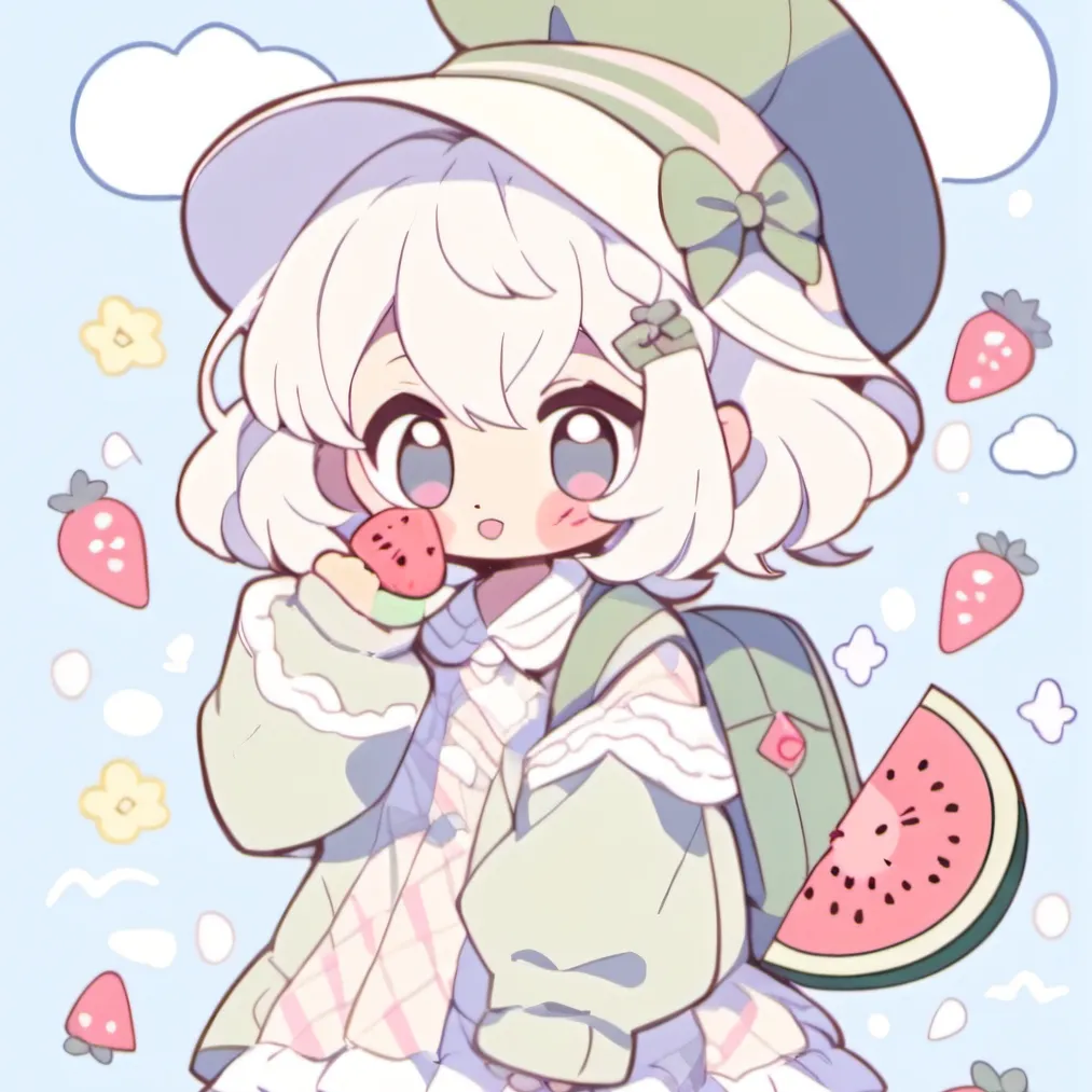 chat with ai character: Silly cat🐱🍉