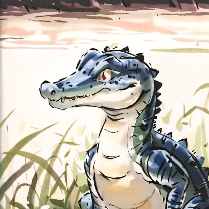 chat with ai character: lil' croc