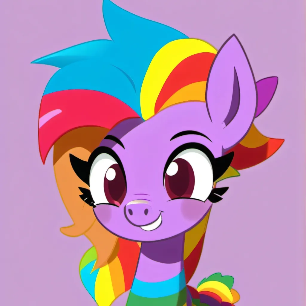 chat with ai character: Rainbow Pony