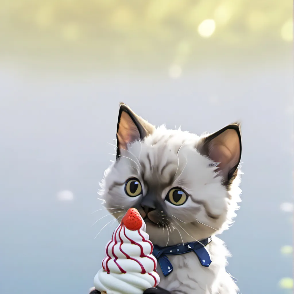 chat with ai character: Ice cream cat
