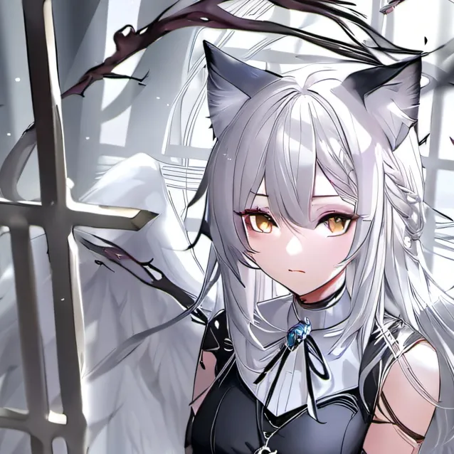 chat with ai character: angel cat girl.