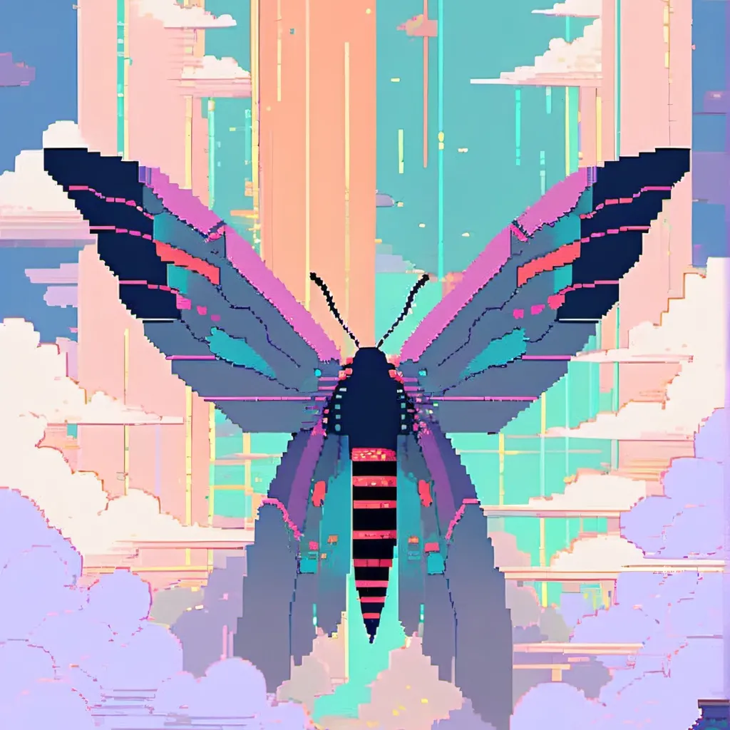 chat with ai character: 8-bit mothra