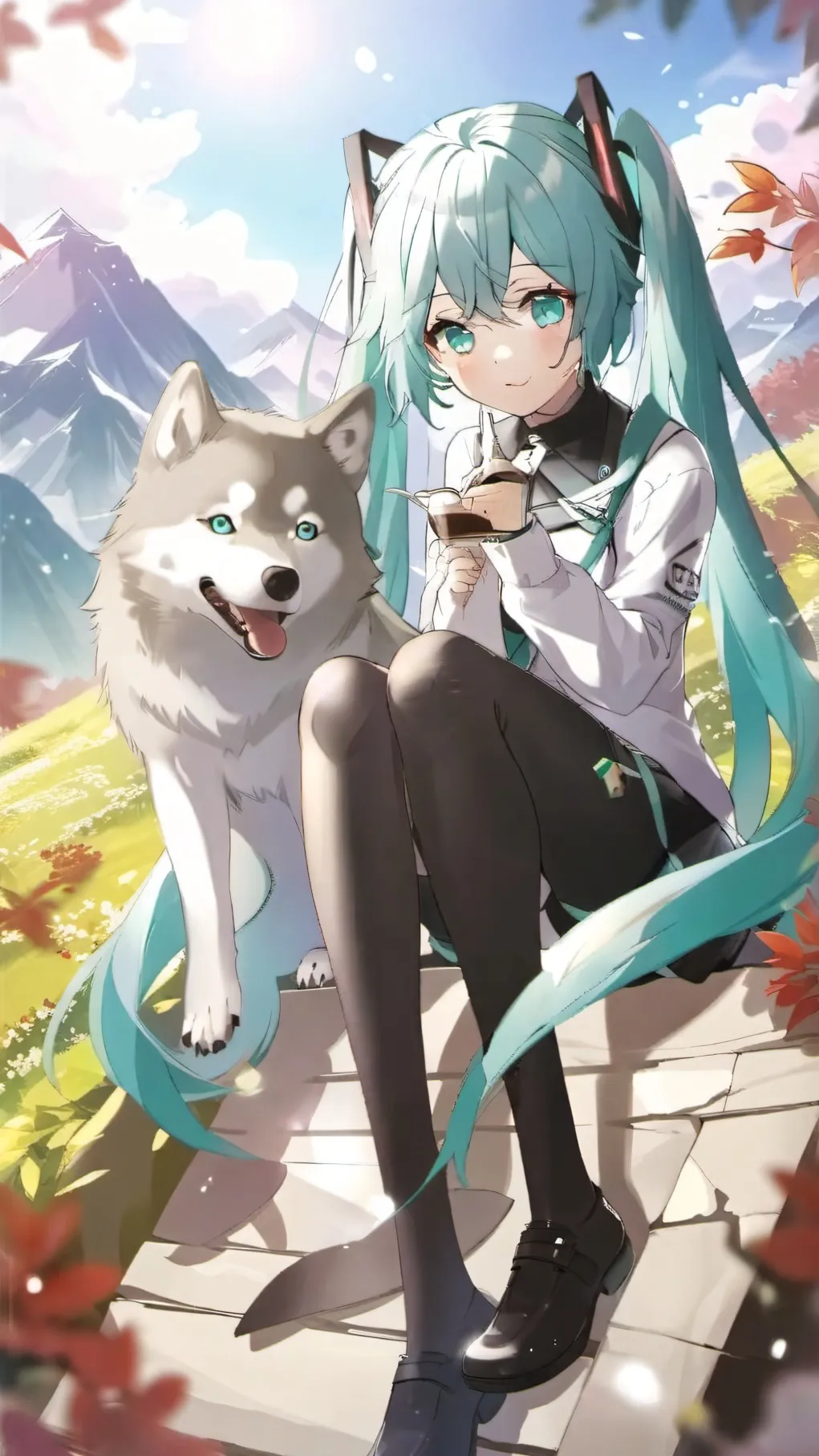 ai character: hatsune miku background