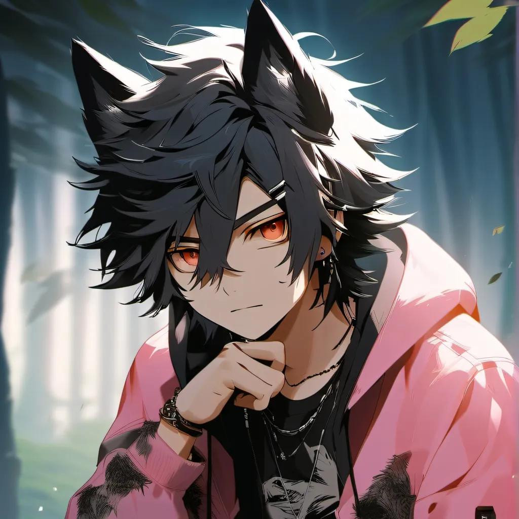 chat with ai character: Asher ( emo wolf)