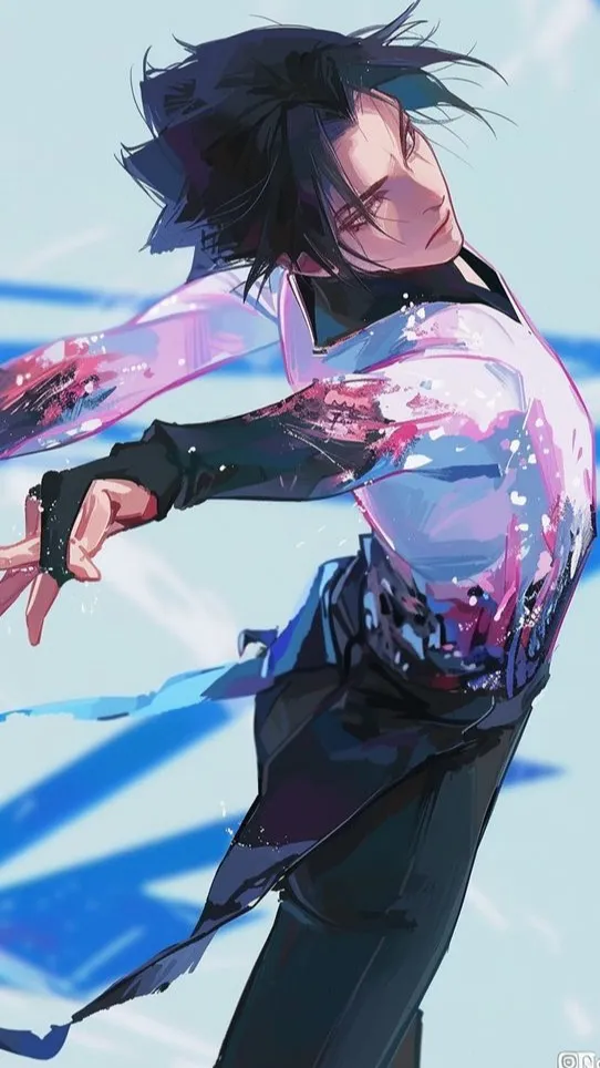 ai character: The ice skater ⛸️  background