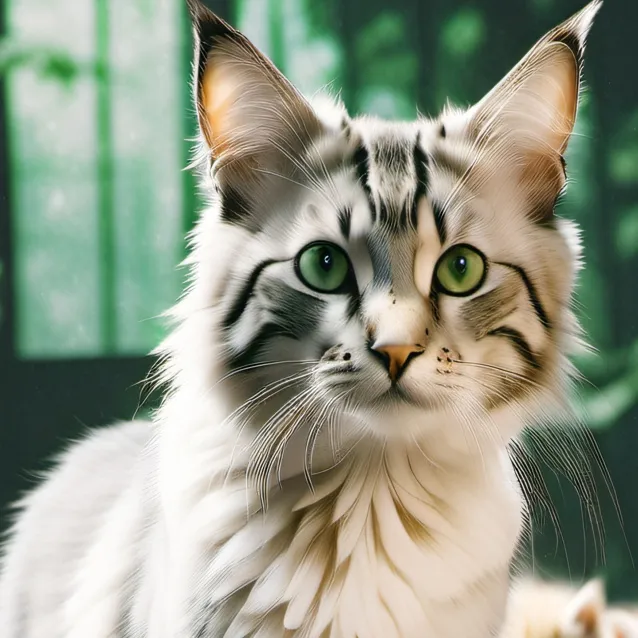 chat with ai character: mama cat+babies