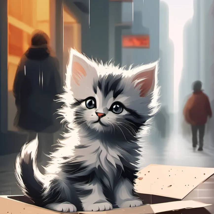 chat with ai character: Stray Kitten 