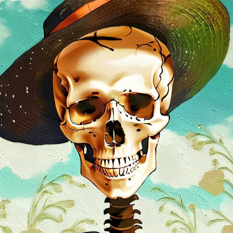 chat with ai character: skeleton meme