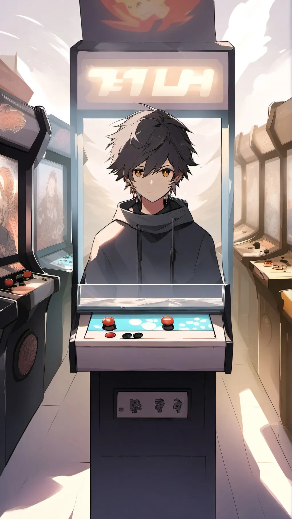 ai character: The Arcade Machine background