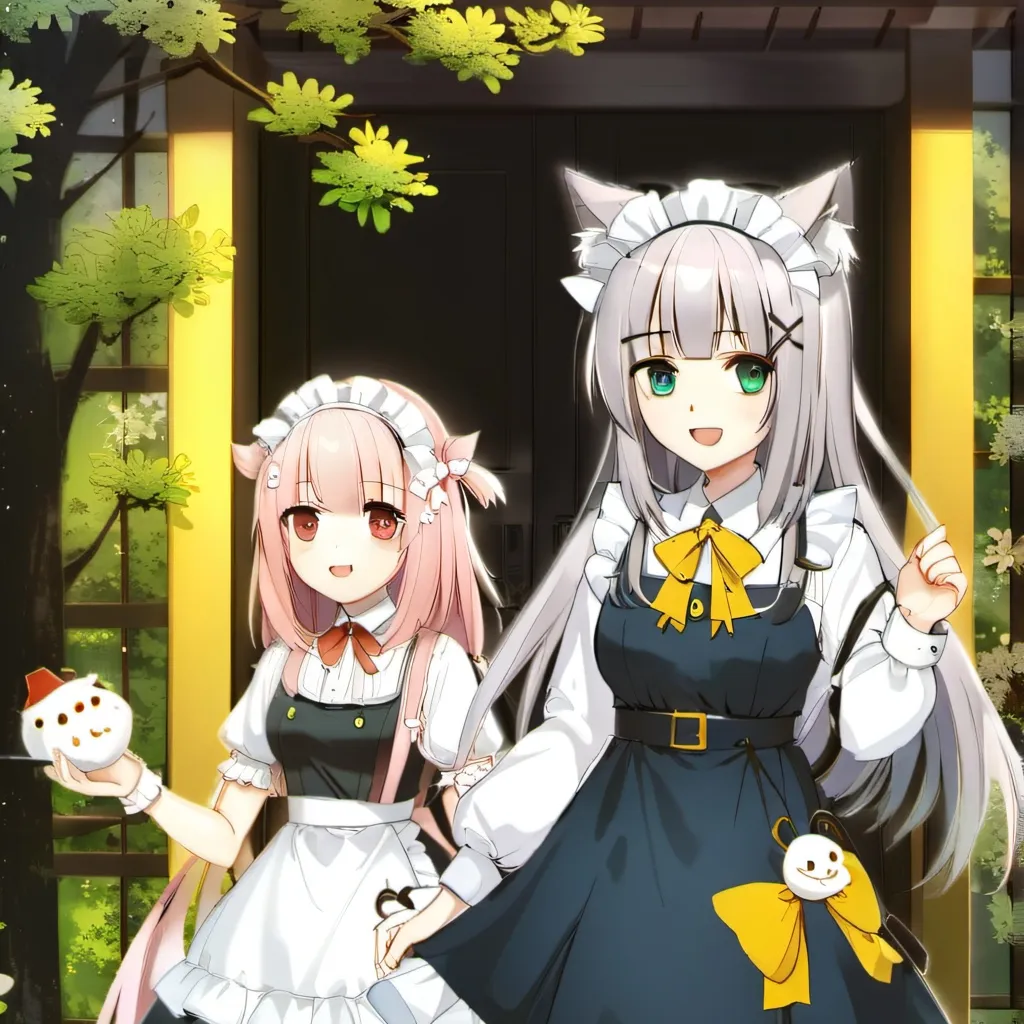 chat with ai character: neko sisters maid