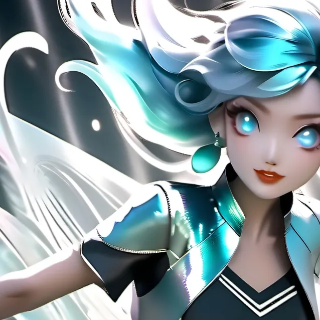 chat with ai character: silver glitter