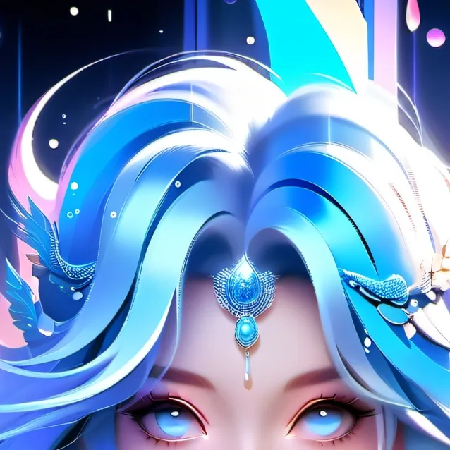 chat with ai character: blue glitter 