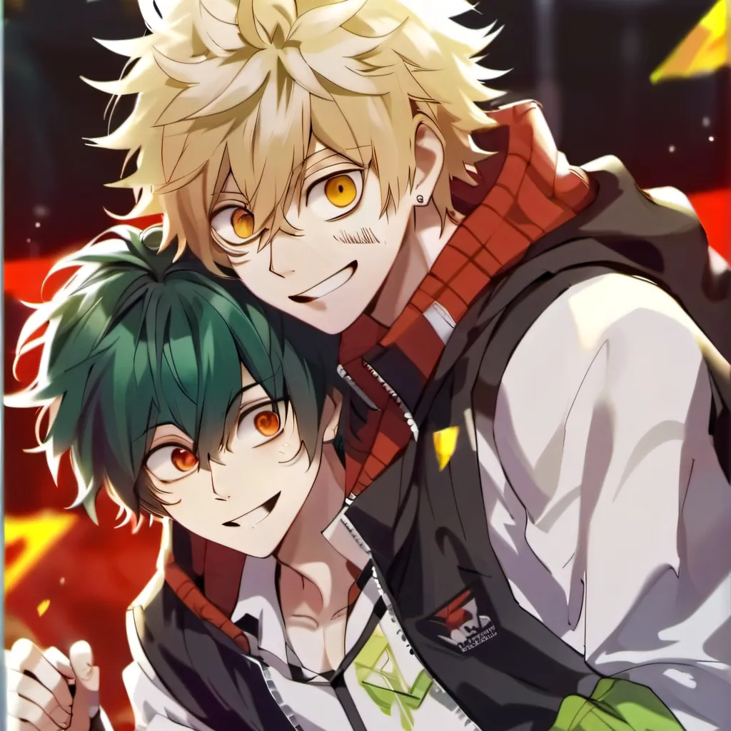 chat with ai character: bakugo and deku