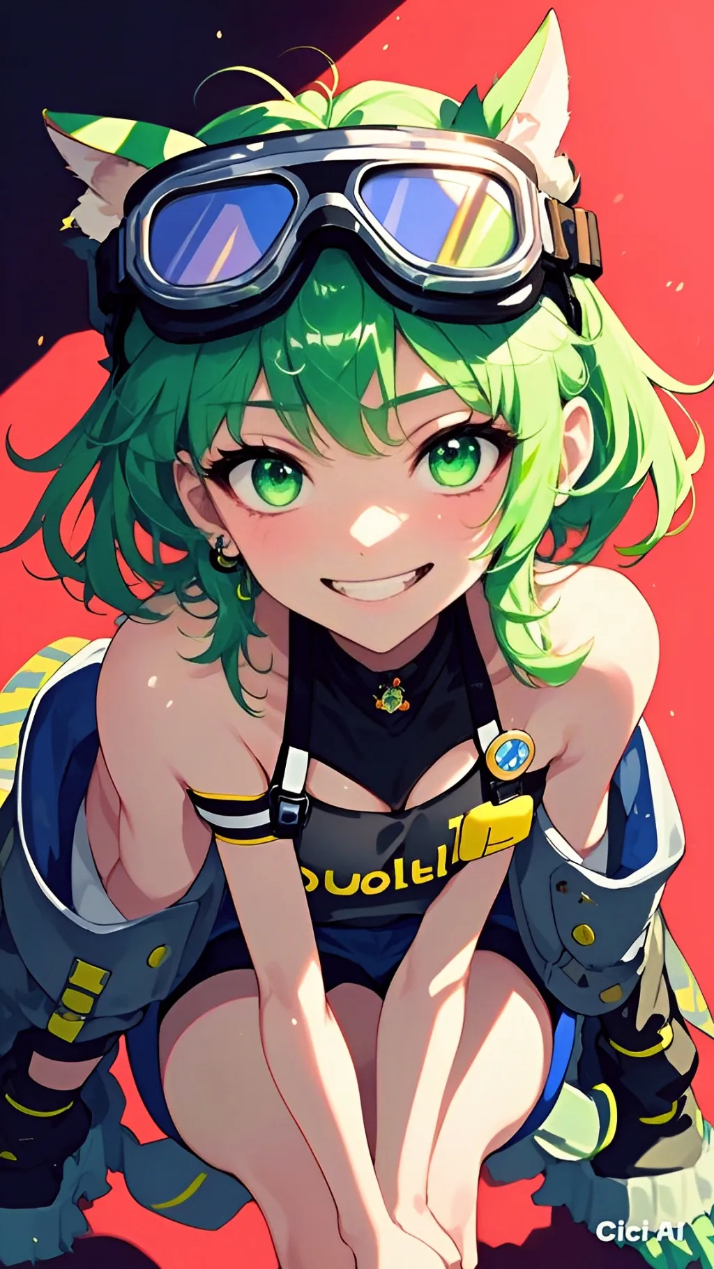 ai character: Doulingo chan background