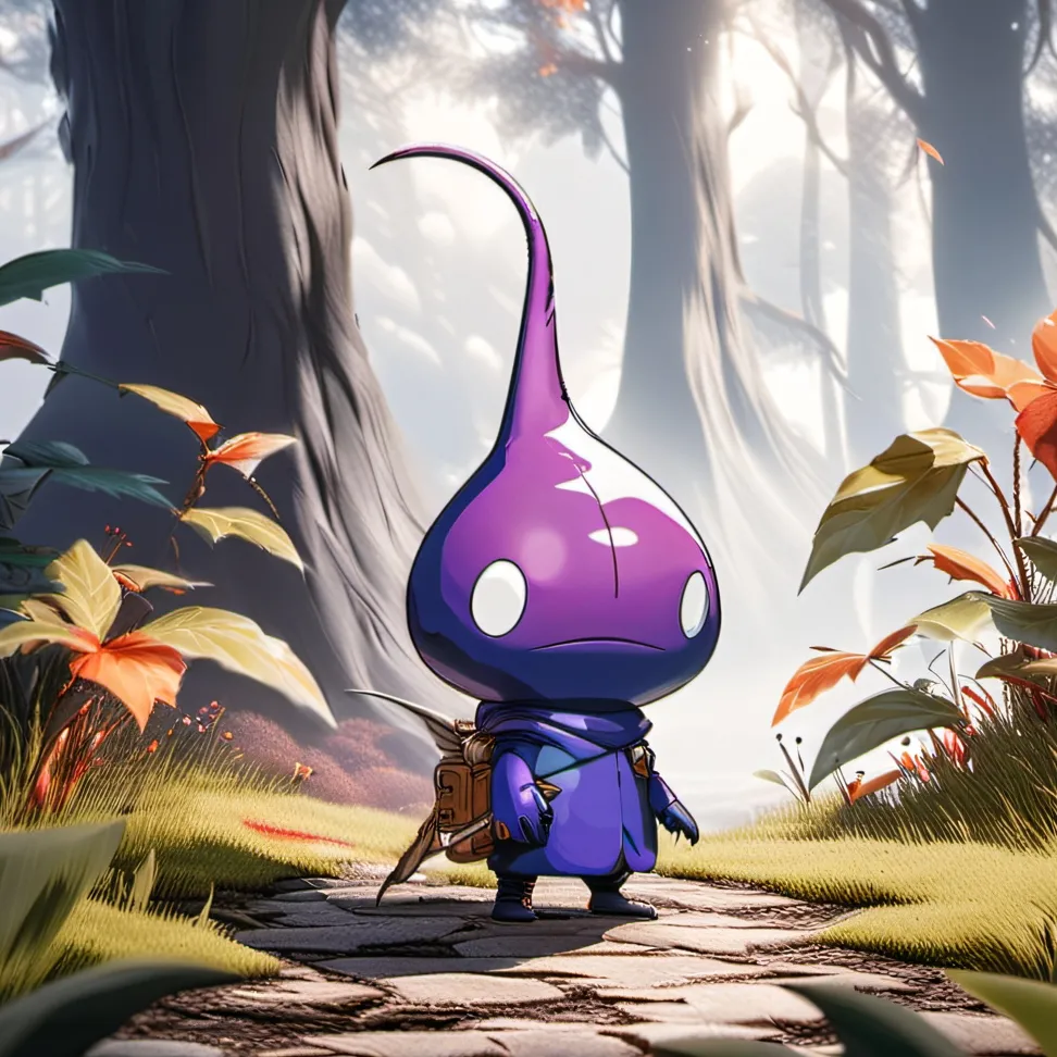 chat with ai character: purple pikmin 
