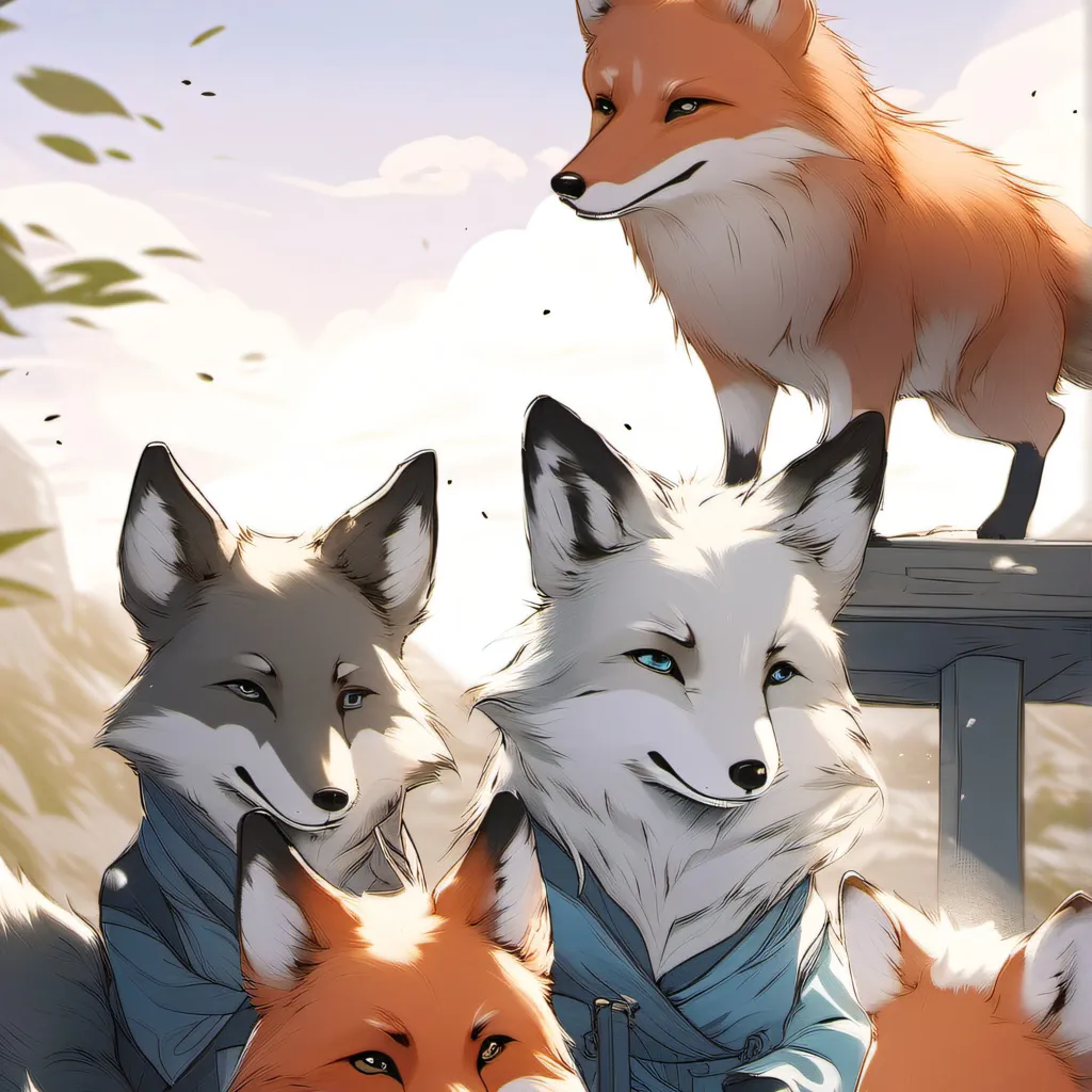 chat with ai character: Elemental foxes