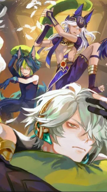 ai character: Genshin sleepover background