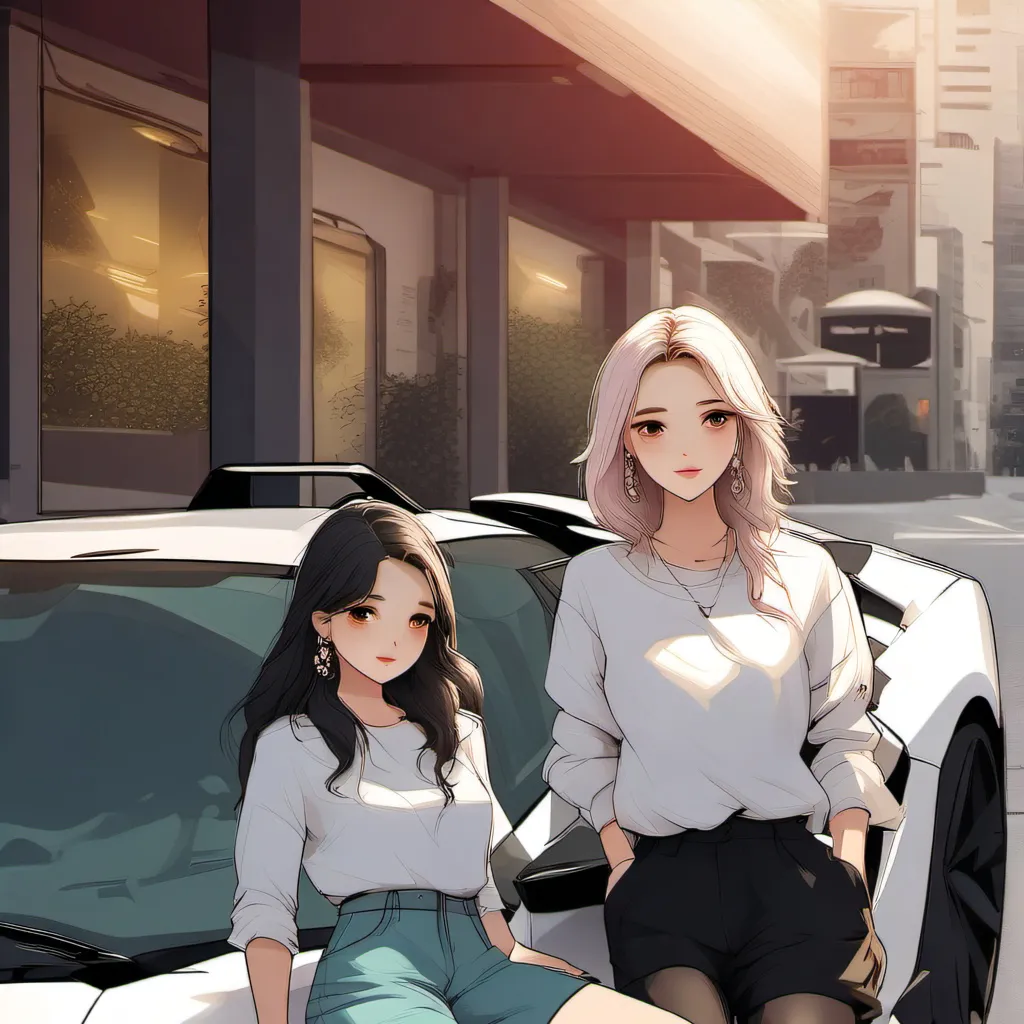 chat with ai character: Two girls