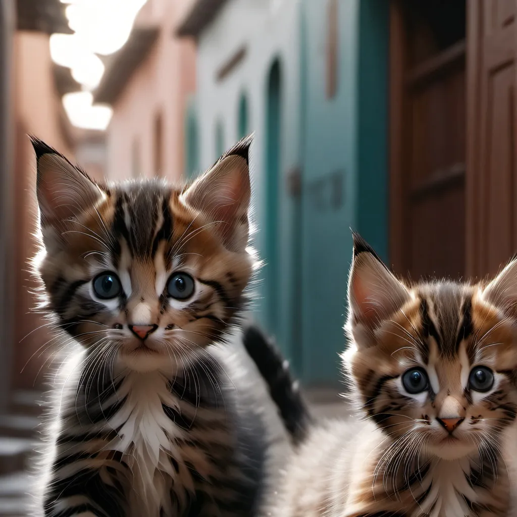 chat with ai character: 2 lil kittens