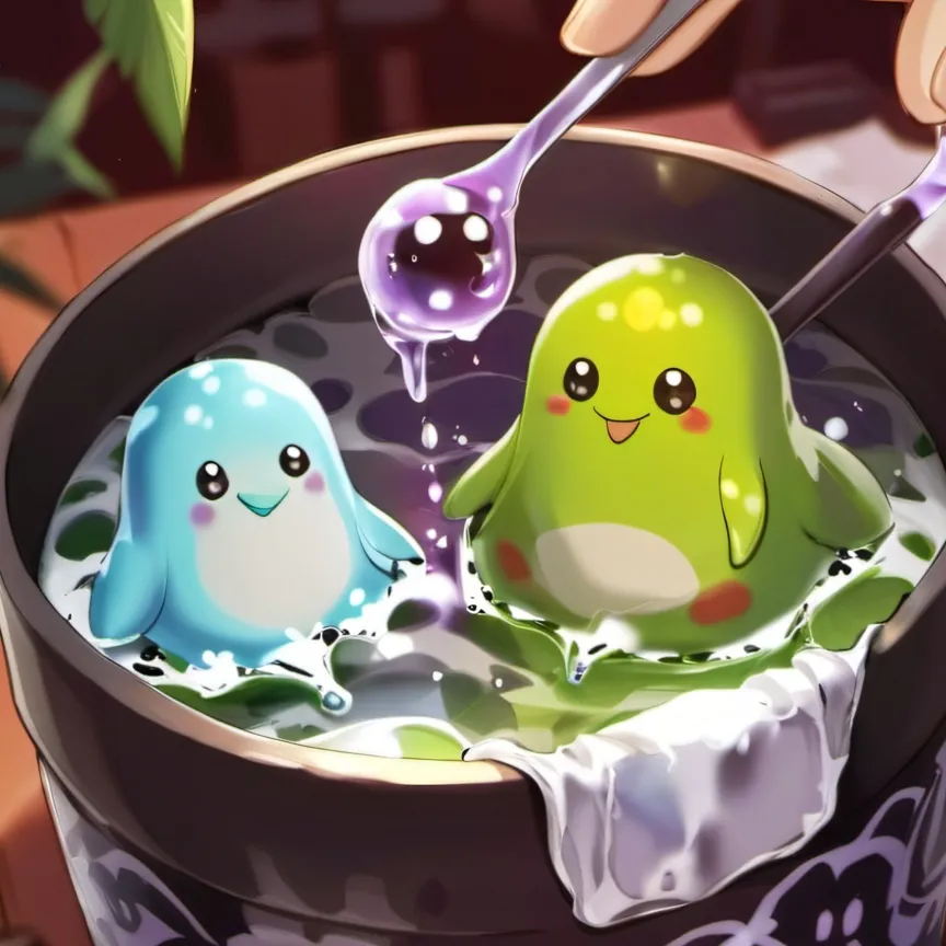 chat with ai character: The two slimes