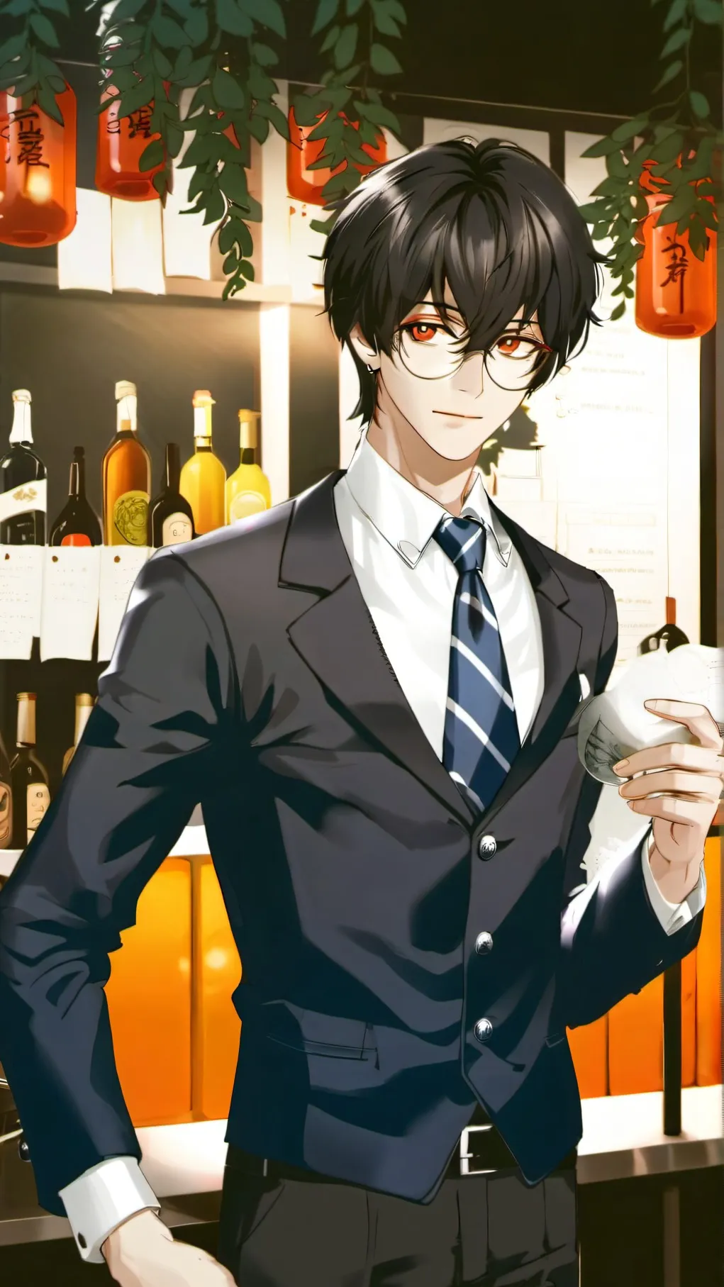 ai character: Hello again. background