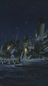 ai character: Titanic background