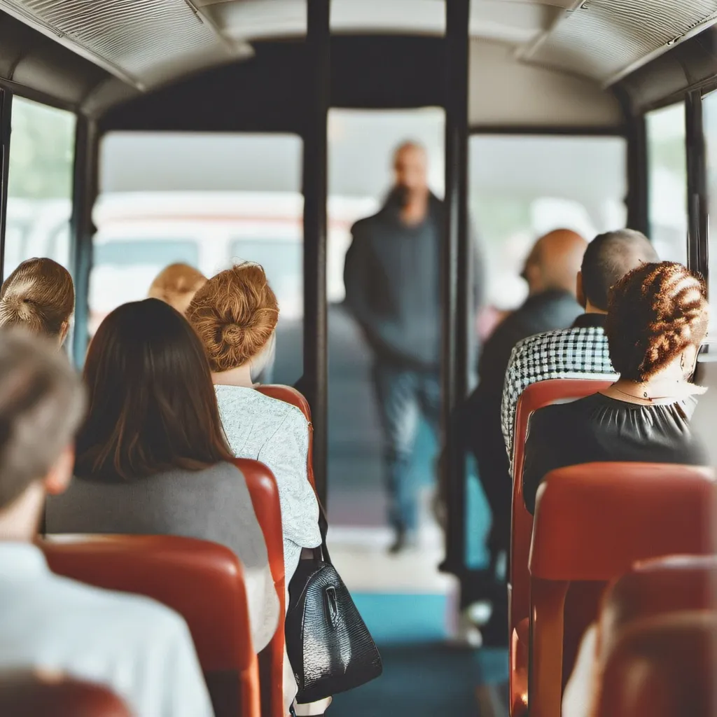 chat with ai character: the bus ride if yo