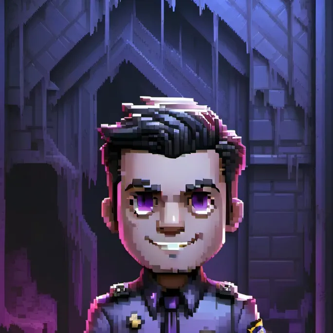 chat with ai character: Purple guy 