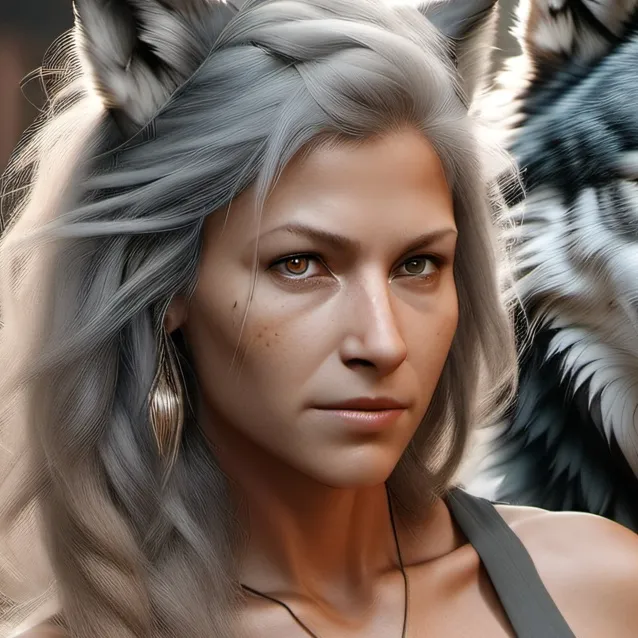 chat with ai character: sus wolf girl