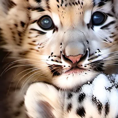 chat with ai character: Snow leopard cubs
