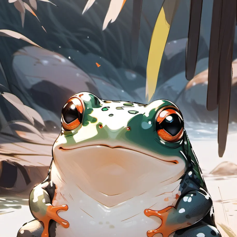 chat with ai character: Lil chubby frog