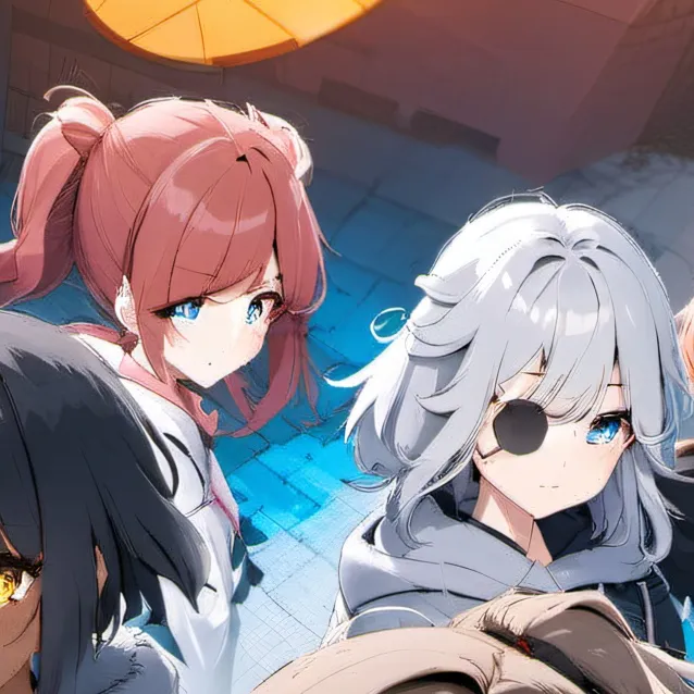 chat with ai character: 5 girls