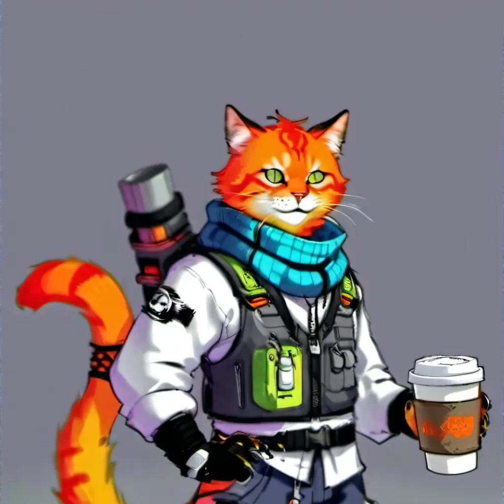 chat with ai character: • CATFEINE!! •