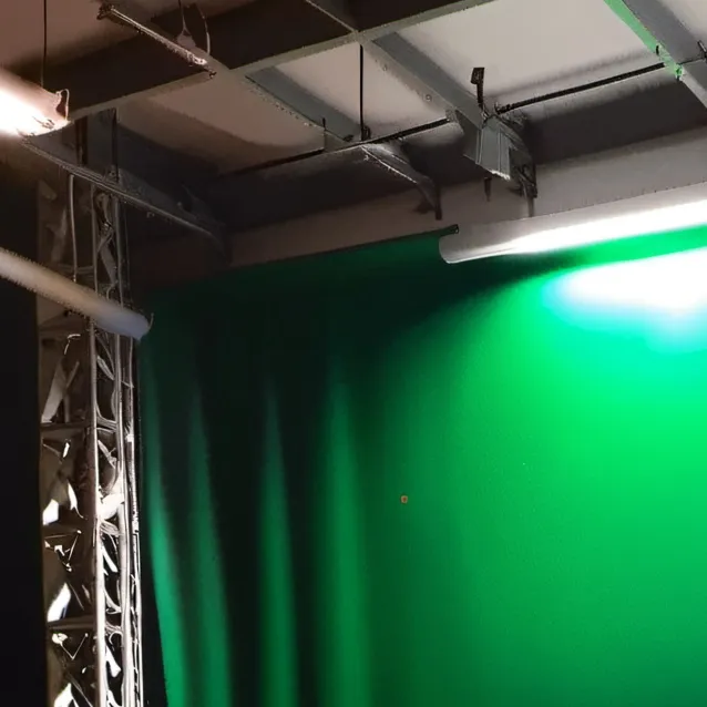 chat with ai character: green screen