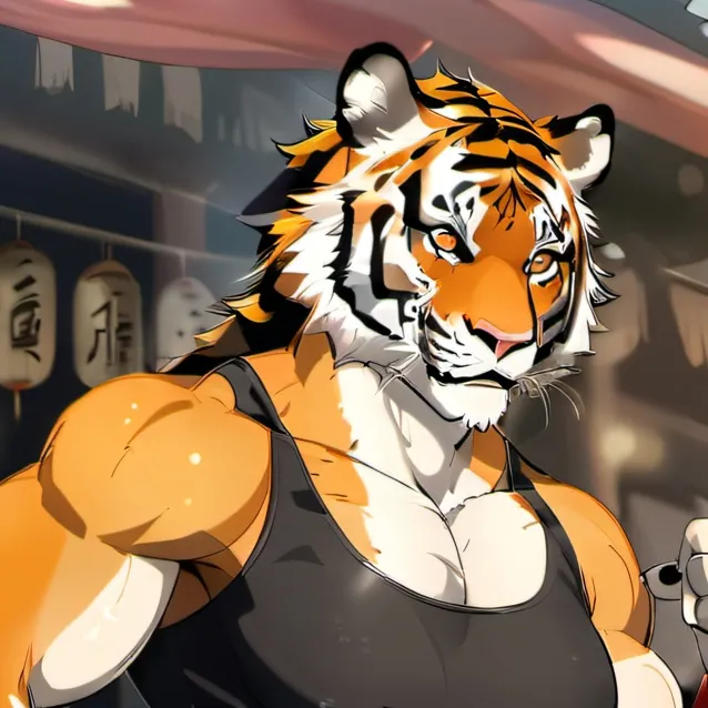 chat with ai character: muscular tigress