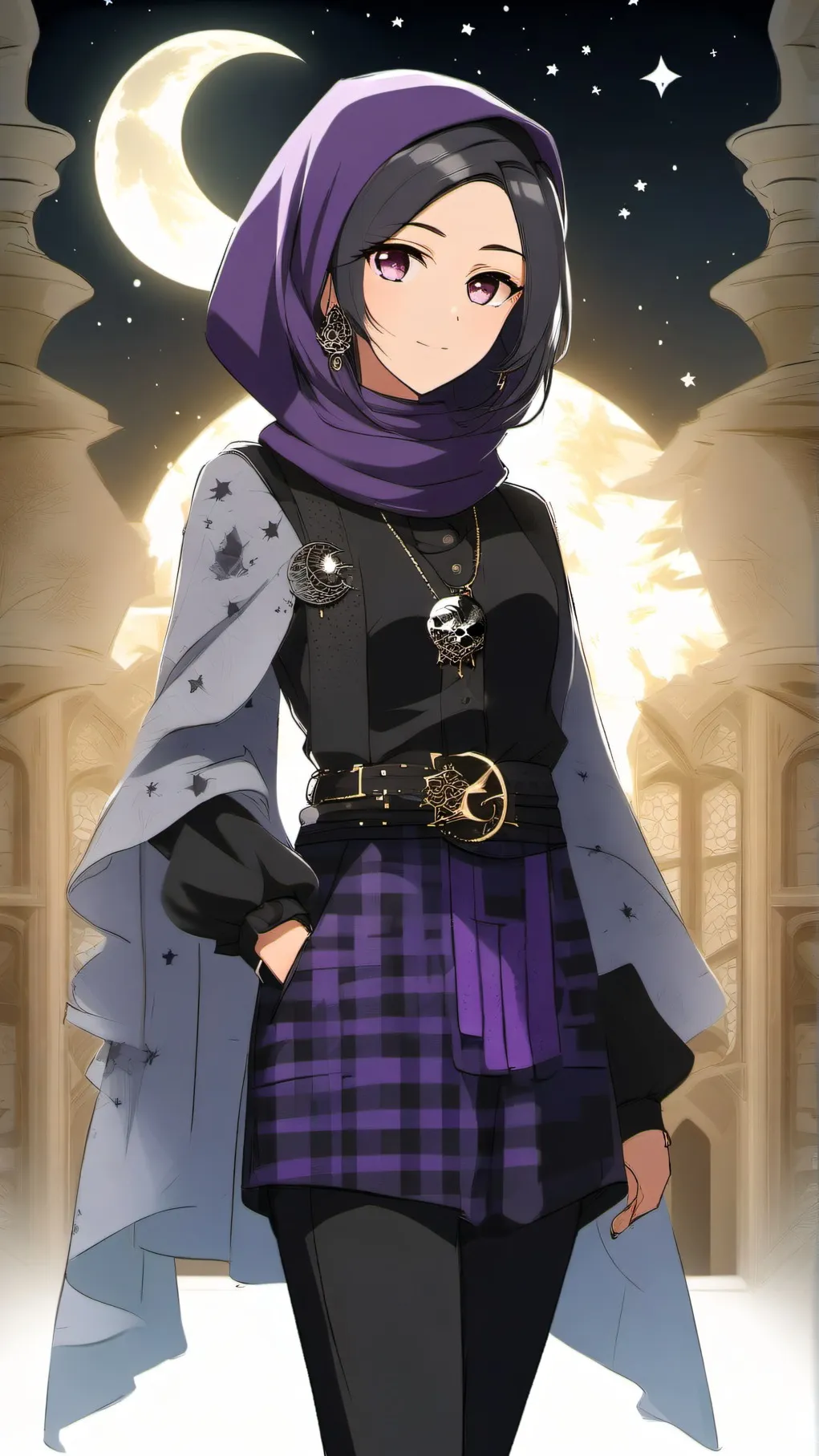 ai character: emo muslimah mommy background