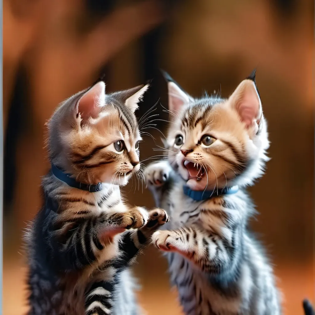 chat with ai character: Fighting kittens