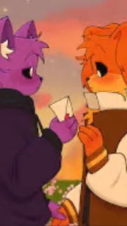 ai character: 🧡Dogday & catnap💜 background