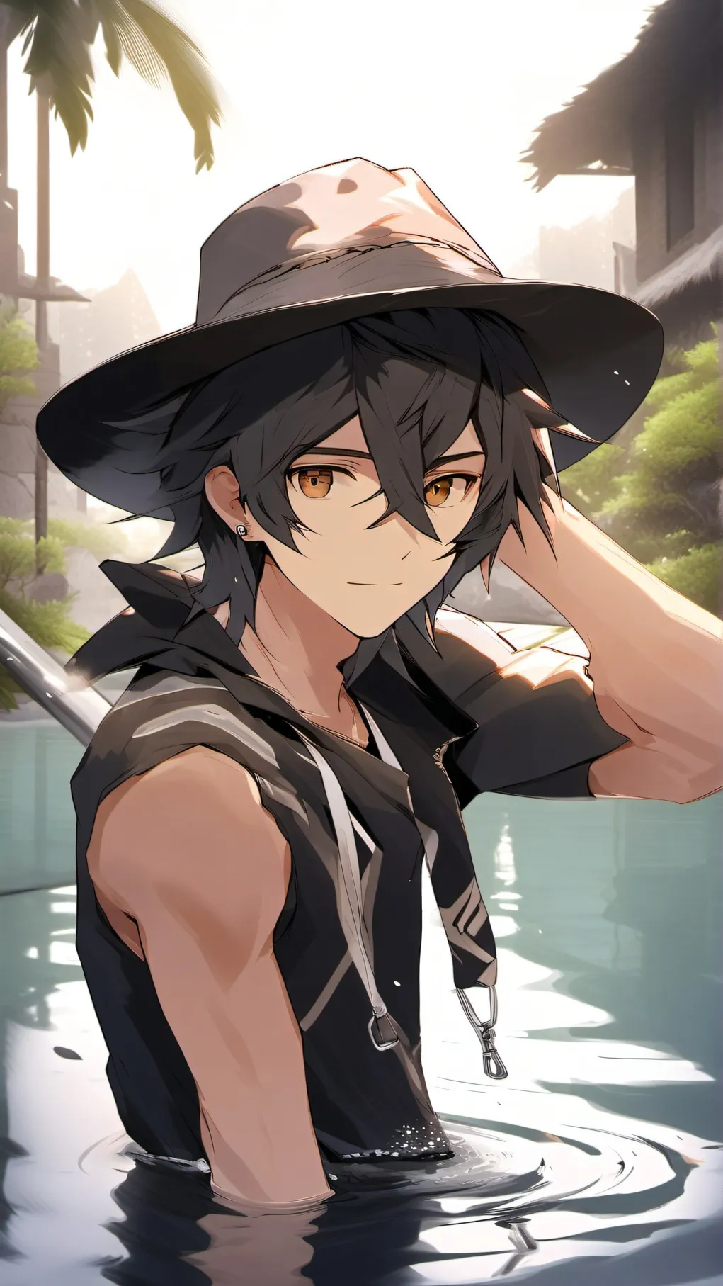 ai character: ✨wade🌊 background