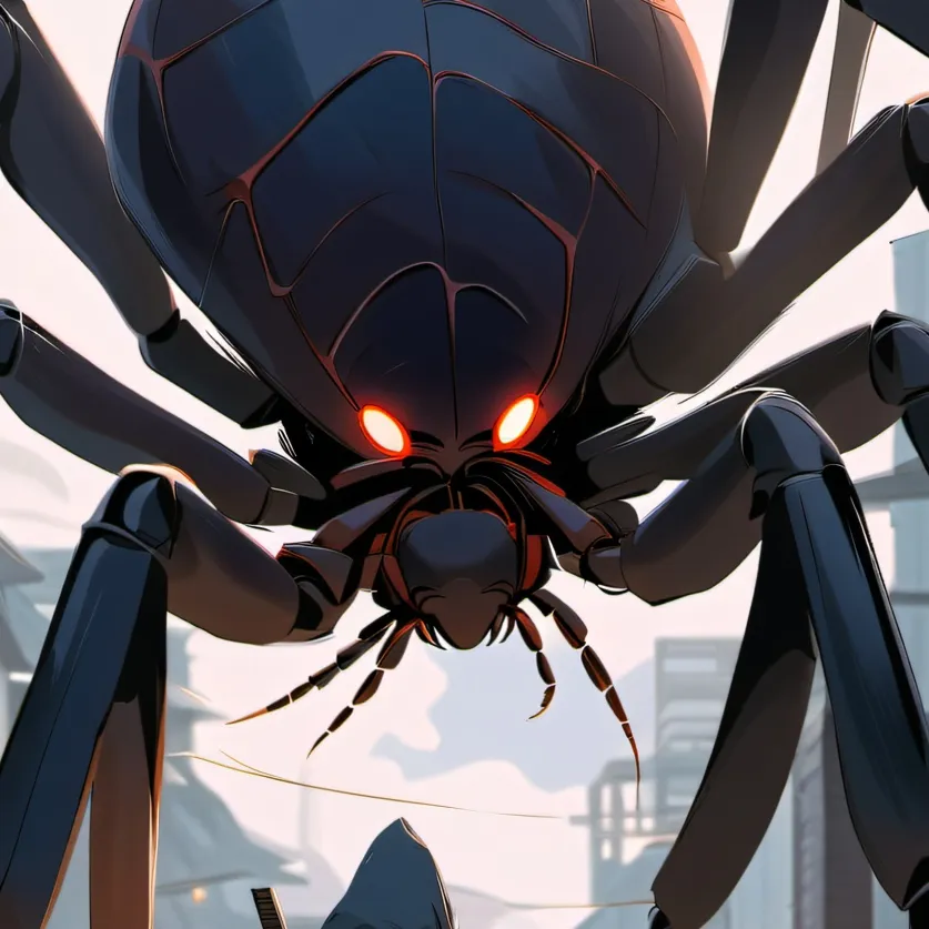 chat with ai character: Giant Anime Spider