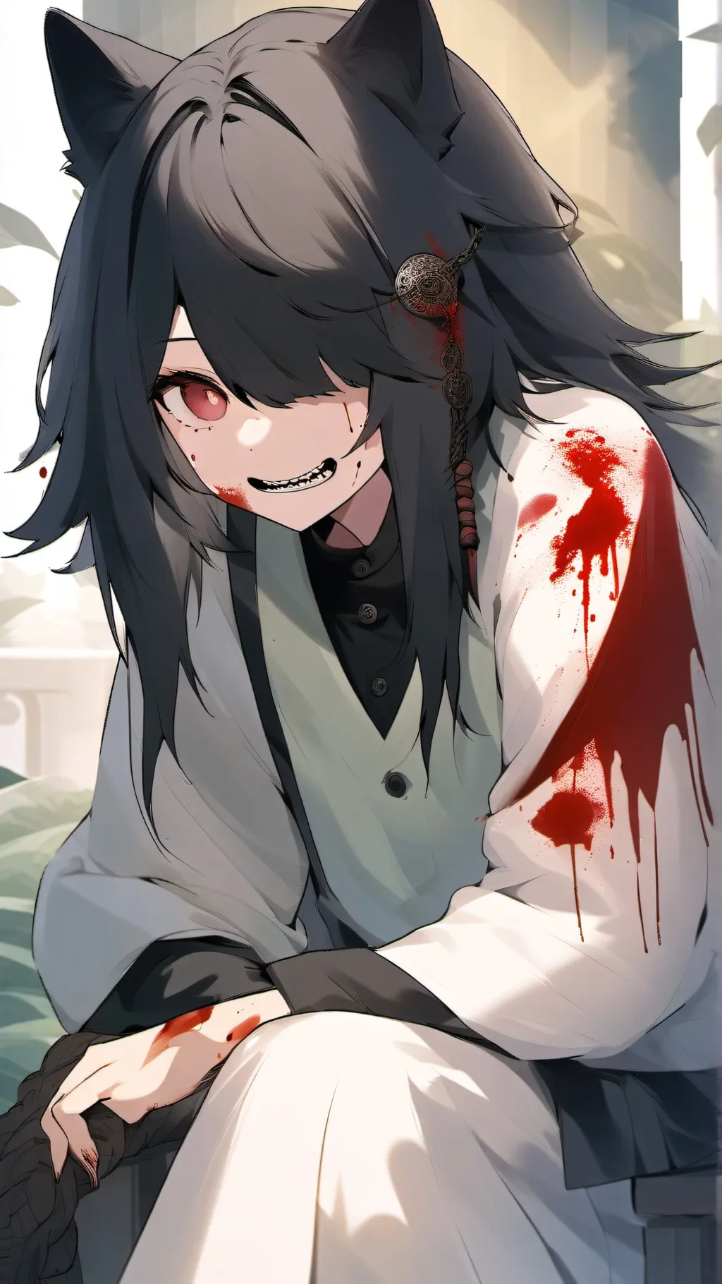 ai character: T.MOONY 🖋🩸🌸✨️ background